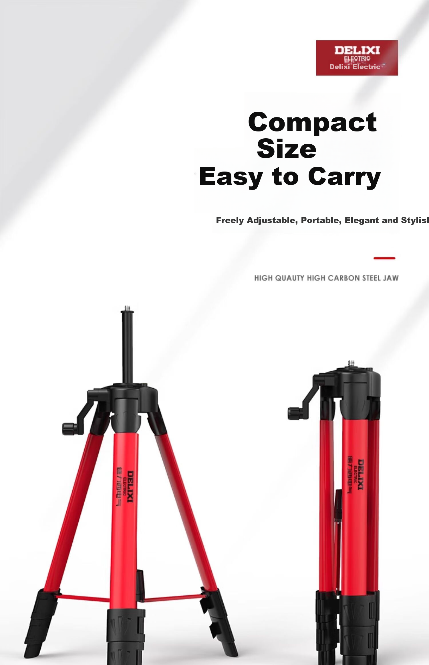 DELIXI ELECTRIC Infrared Level Bracket Universal Tripod Telescopic Adjustable Support Laser Tripod 6