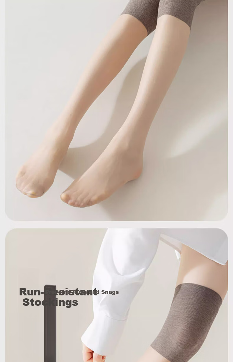 Cotton Full Knee-High Knee Brace Stockings for Women Over-the-Knee Air Conditioning Socks Anti-Slip Anti-Snag Calf Half-Length Mid-Calf Long Socks Summer 8