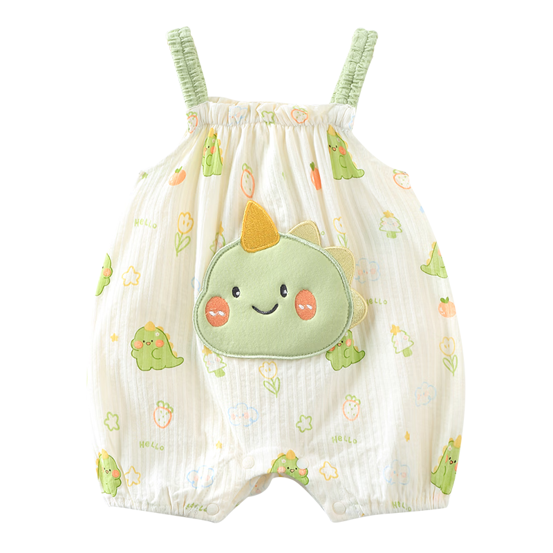 Youqi Baby Summer Sleeveless Lightweight Breathable Pajamas Outing Romper Infant One-Piece Baby Jumpsuit