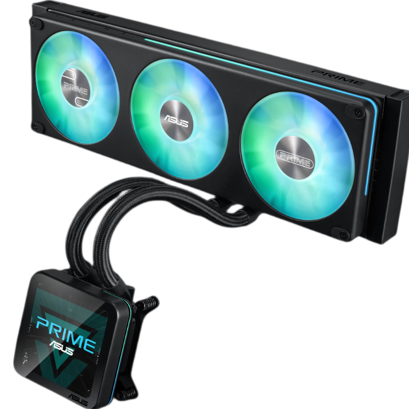 ASUS ROG Master II 360 ARGB LCD Aesthetic Edition All-in-One Liquid Cooler 3.95-inch Screen/Pre-installed High-Performance Fans/Exclusive Screen Controls