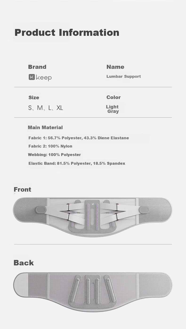 Keep Medical Lumbar Support Belt for Lumbar Disc Herniation, Lumbar Muscle Strain, Prolonged Sitting and Standing, Waist Support, Lumbar Spine Protection for Women 11
