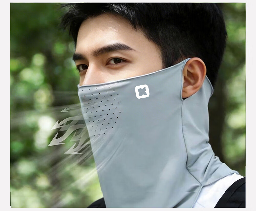 BWNK Sunscreen Face Mask Hat Neck Guard Integrated Ice Silk UV Protection Breathable Summer Face Bikini for Men and Women Cycling 7