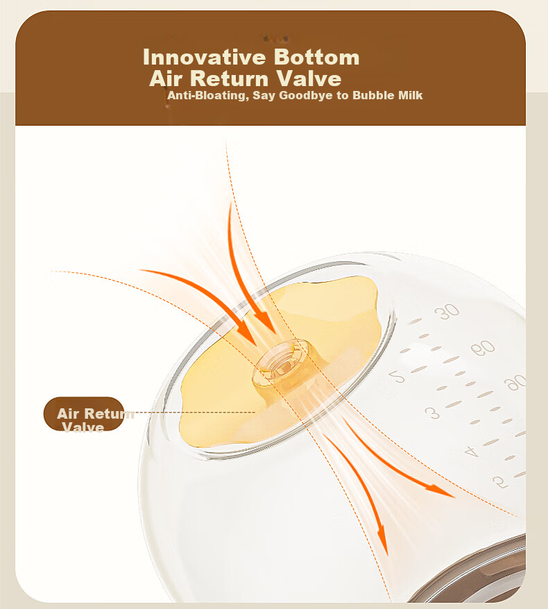 BEIYINAI Newborn Glass Baby Bottle 240ml Anti-Colic Infant Feeding Bottle Brown (0-3 Months) 3