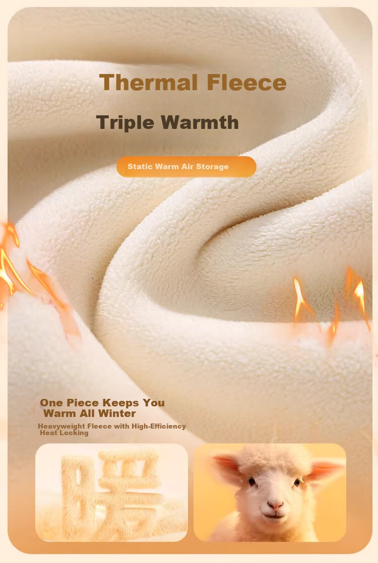 Langsha Youth Thermal Underwear Women Fleece Thickened Winter 10A Antibacterial Heating Lambswool Autumn Shirt and Pants Set 4