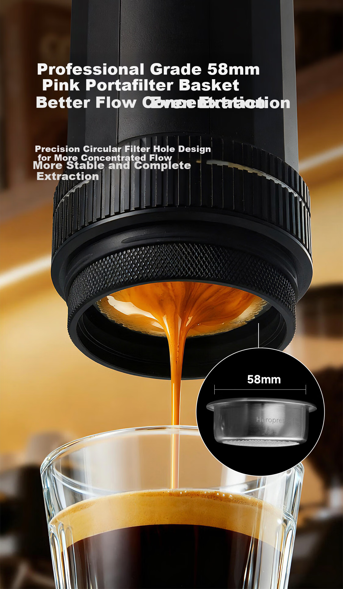 Hero Yicui Professional Portable Espresso Coffee Machine Electric Portable Coffee Maker for Outdoor Travel 4