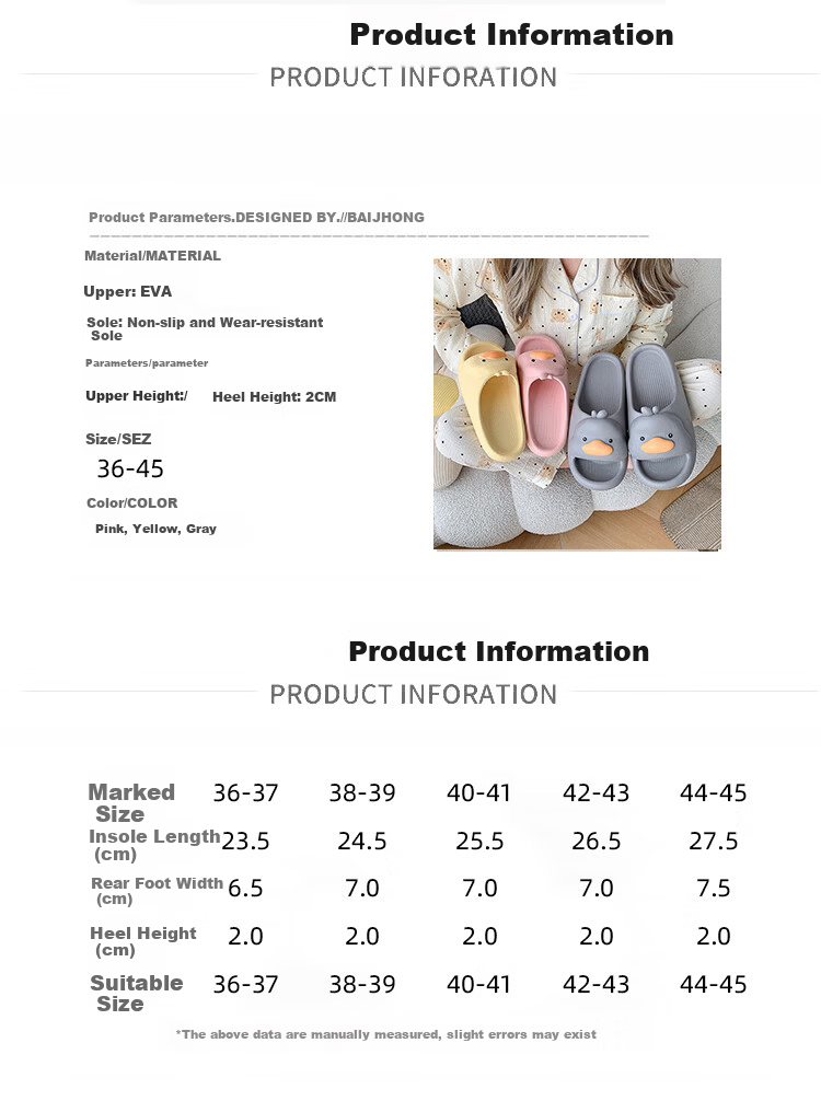 Runrou Women's Summer 2026 New Parent-Child Indoor Home Non-Slip Thick Sole EVA Slippers for Girls 4