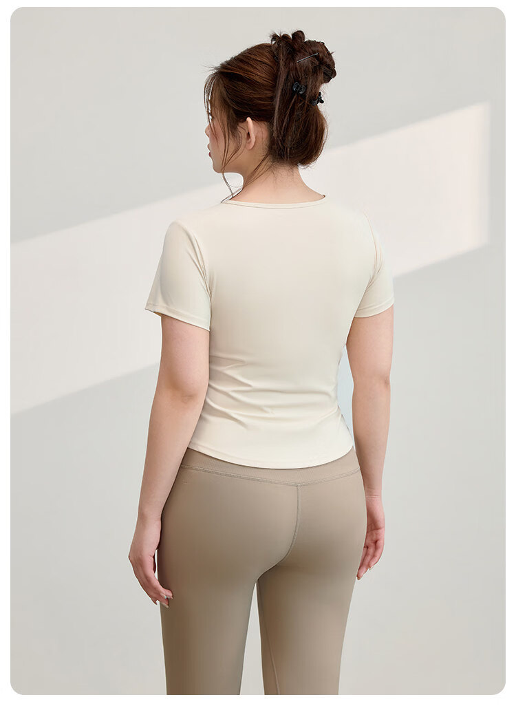 Borui Girl Plus Size Yoga Top Women's Slim Fit Sports Running Fitness Wear Summer 12