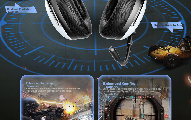 IKF V12 Gaming Headset Wired Zero Latency FPS Tactical Tuning 3.5mm Esports Headphones Fearless Contract Delta Classic White 14