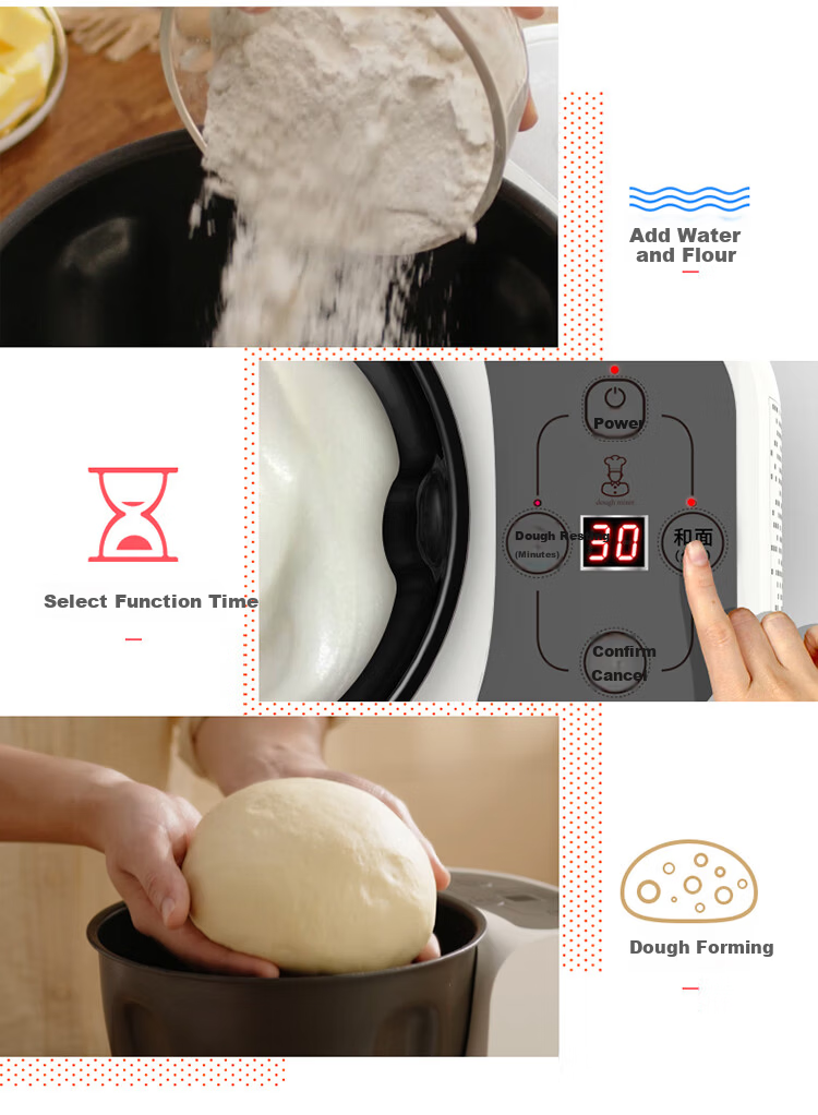 Liven 2025 New Model 7L Large Capacity Dough Mixer Fully Automatic Home and Commercial Kneading Machine Fermentation and Proofing Chinese and Western Chef Machine HMJ-D7621 10