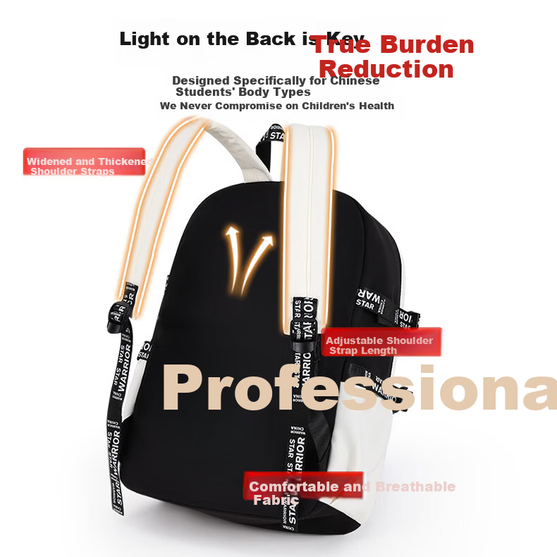 Warrior Backpack for Middle and High School Students, Large Capacity Lightweight Stylish College Student Laptop Backpack for Men and Women 11