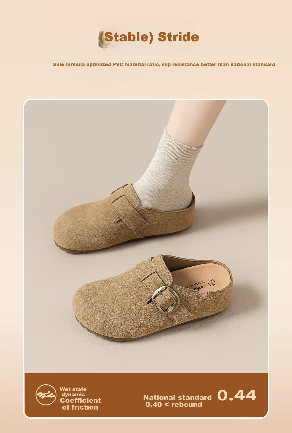 Warrior Thick Sole Boken Half Slippers Women's Outdoor New Style Height Increasing Closed Toe Slip-On Shoes Khaki Size 35 14