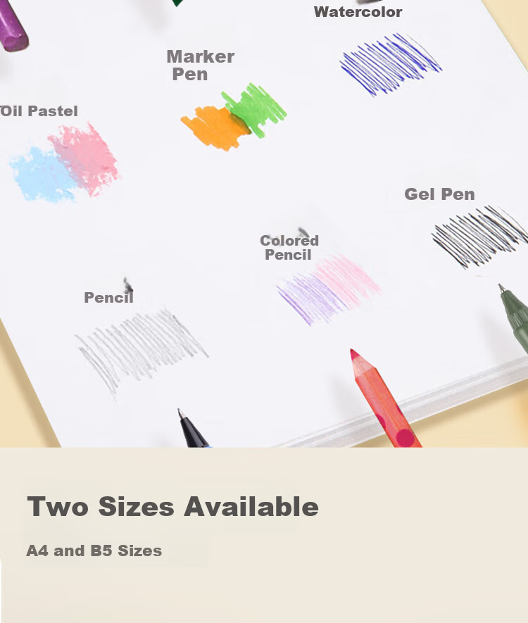 KOKUYO A4/30 Sheets Campus Glue-Bound Drawing Book Sketchbook for Children Ramen WCN-CSKB0233 6