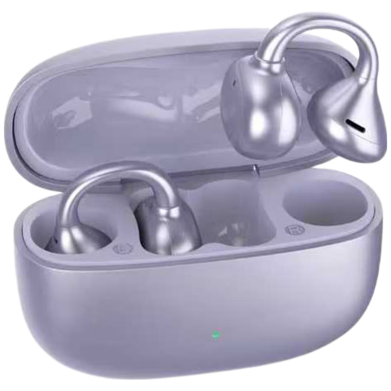 Nsve Nengzhi SE2 [2026 Latest Model | Harman Kardon Level] Bluetooth Clip-On Bone Conduction Open Wireless Non-In-Ear Sports Noise Cancelling Earphones for Apple