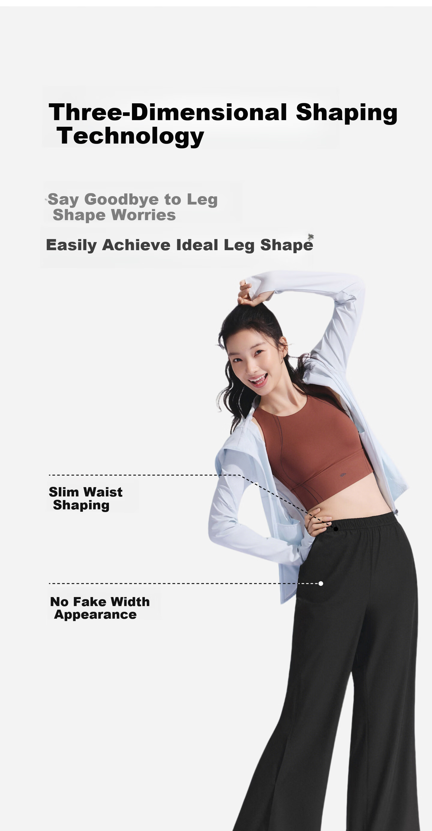 Beneunder Women's Flared Sun Protection Cooling Pants Spring Summer Ice Silk High Elastic Slimming Shaping Versatile AS012 17