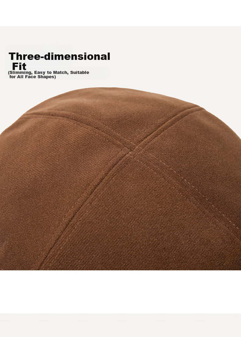 XUEXIMAN Japanese Vintage Cartoon Bear Brown Wool Beret Women's Fashionable Elegant Painter Hat 18