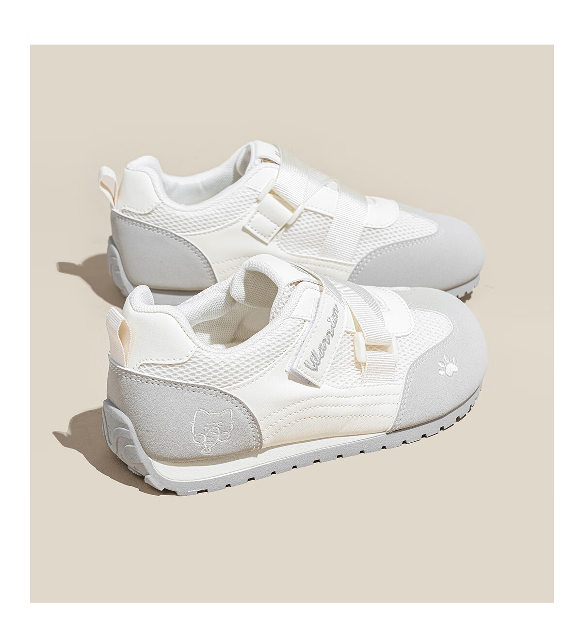 Warrior Mesh Women's Sneakers German Training Shoes New Summer Thick Sole Height Increasing Casual Velcro Sports Shoes Light Gray 37 17