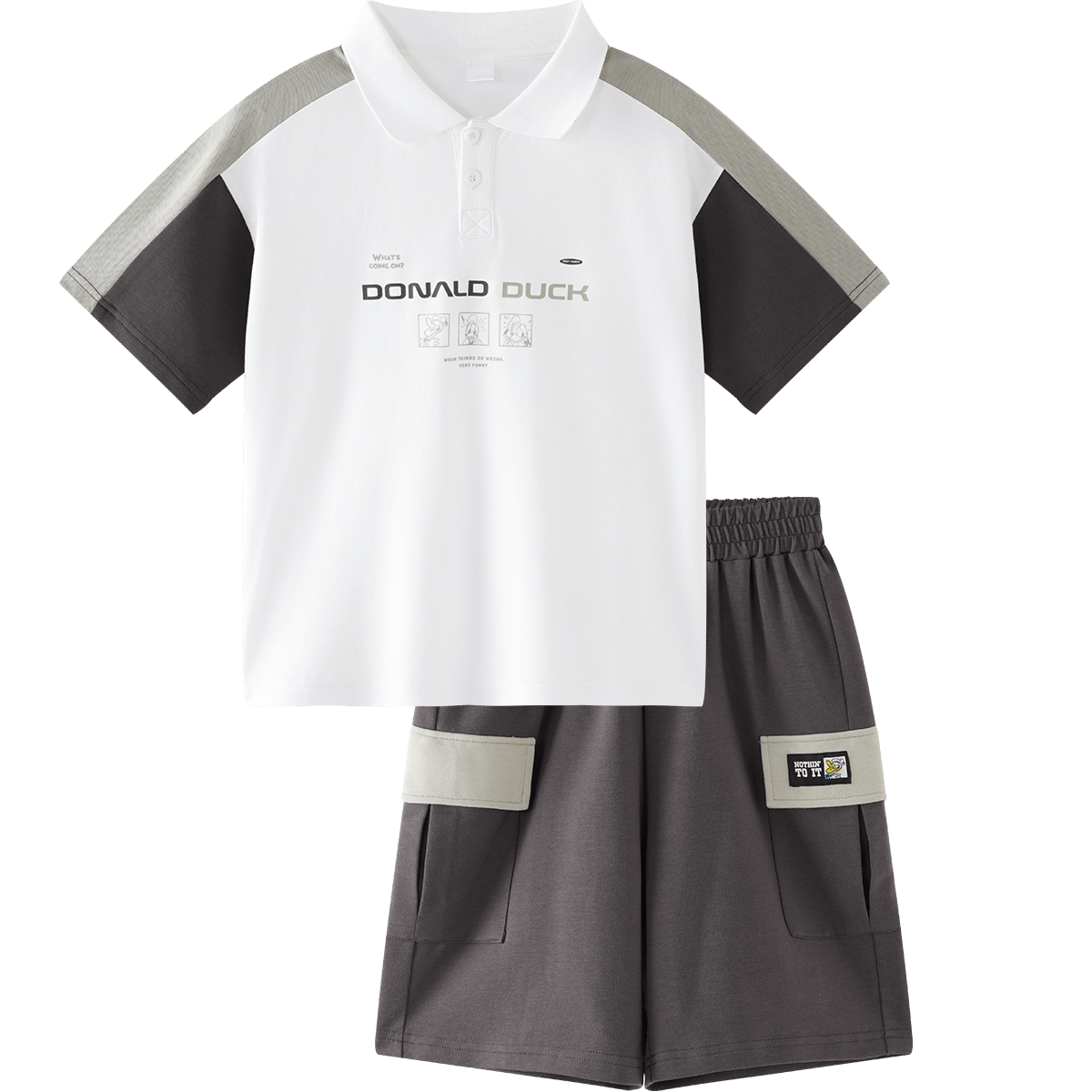 Disney Boys Summer Short Sleeve Set 2026 New Fashion Polo Casual Set
