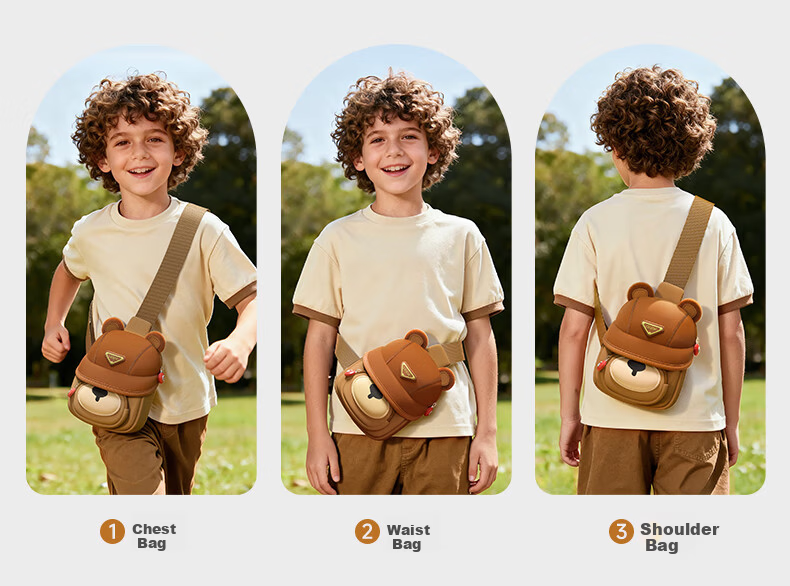 Germ Multifunctional Mini Kids Crossbody Bag Water-Resistant Lightweight Chest Bag Outdoor Travel Bubble Rabbit 3-10 Years 7