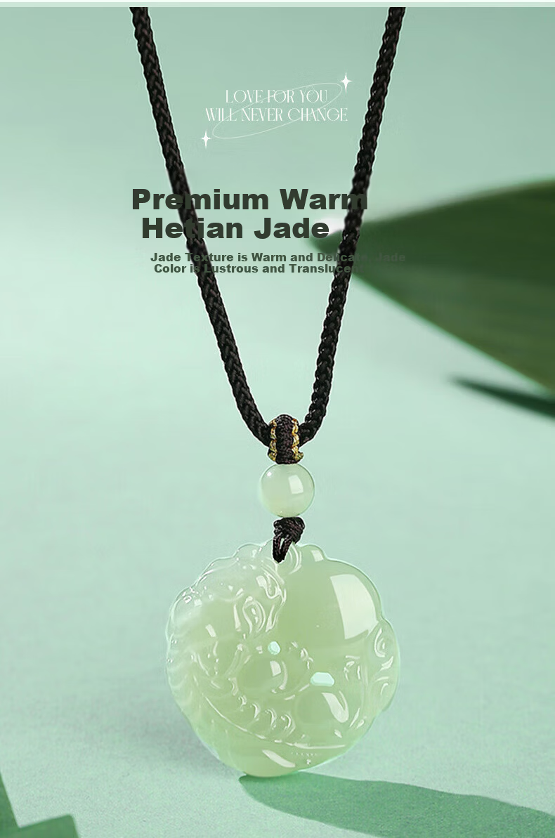 Sino Gem Holding Ball Yuanbao Wealth Pixiu Hetian Jade Necklace Unisex Jade Pendant 520 Birthday Gift for Boyfriend and Girlfriend 4