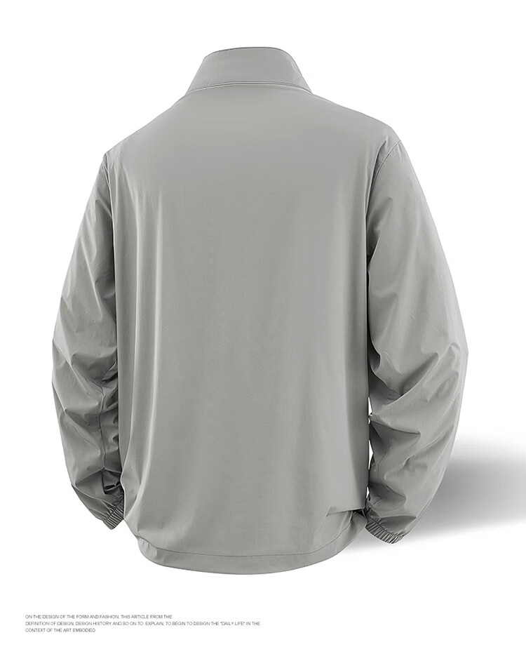Hodo Men's Summer Ice Silk Sunscreen Jacket Breathable Thin Stand Collar Quick-Dry Outerwear 14