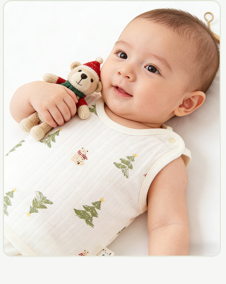 Aibao Baby Summer Thin Vest Sleeveless Newborn Undershirt Unisex Baby Belly Protection Top Size 52 T310 11