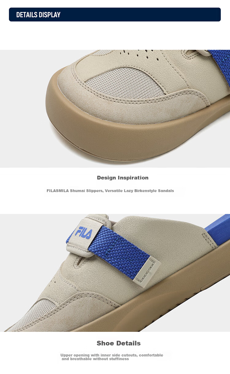 FILAFILA Official Women's SMILA Modern Slippers Casual Birkenstock Style Sandals 29