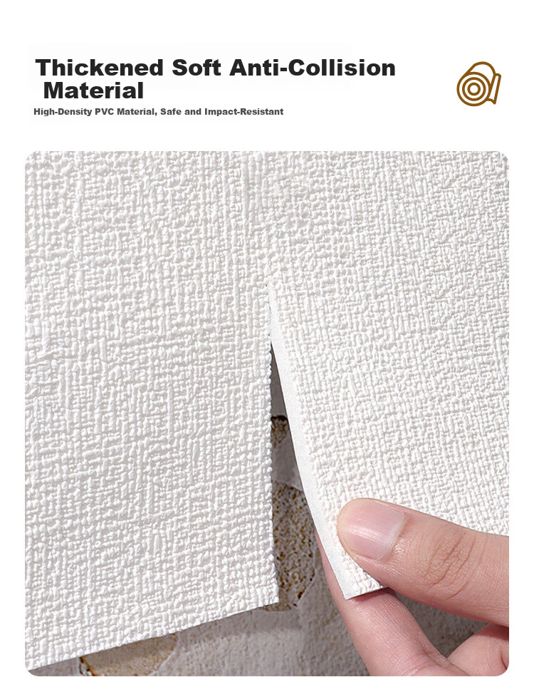 Aimo Thickened PVC Self-Adhesive Wall Sticker Waterproof Moisture-Proof Anti-Collision Aluminum-Plastic Board White 0.5*2.8m 3