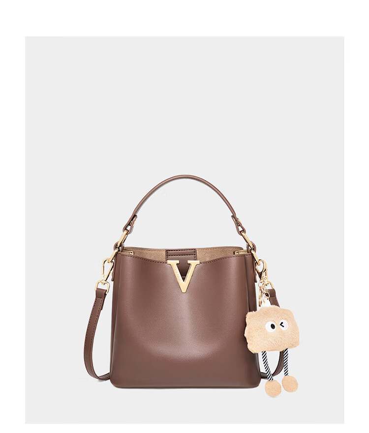 Aokang Women's Trendy Cowhide Handheld Bucket Bag Luxury Crossbody Shoulder Bag Birthday Mother's Day Gift for Mom and Wife 18