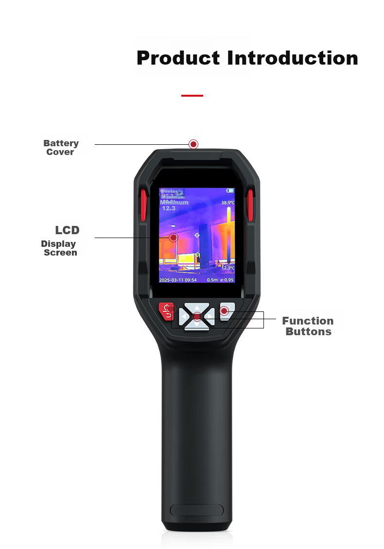 DELIXI ELECTRIC Infrared Thermal Imaging Thermometer High-Precision Thermal Imaging Power Temperature Measurement Floor Heating Leak Inspection DI506D 6