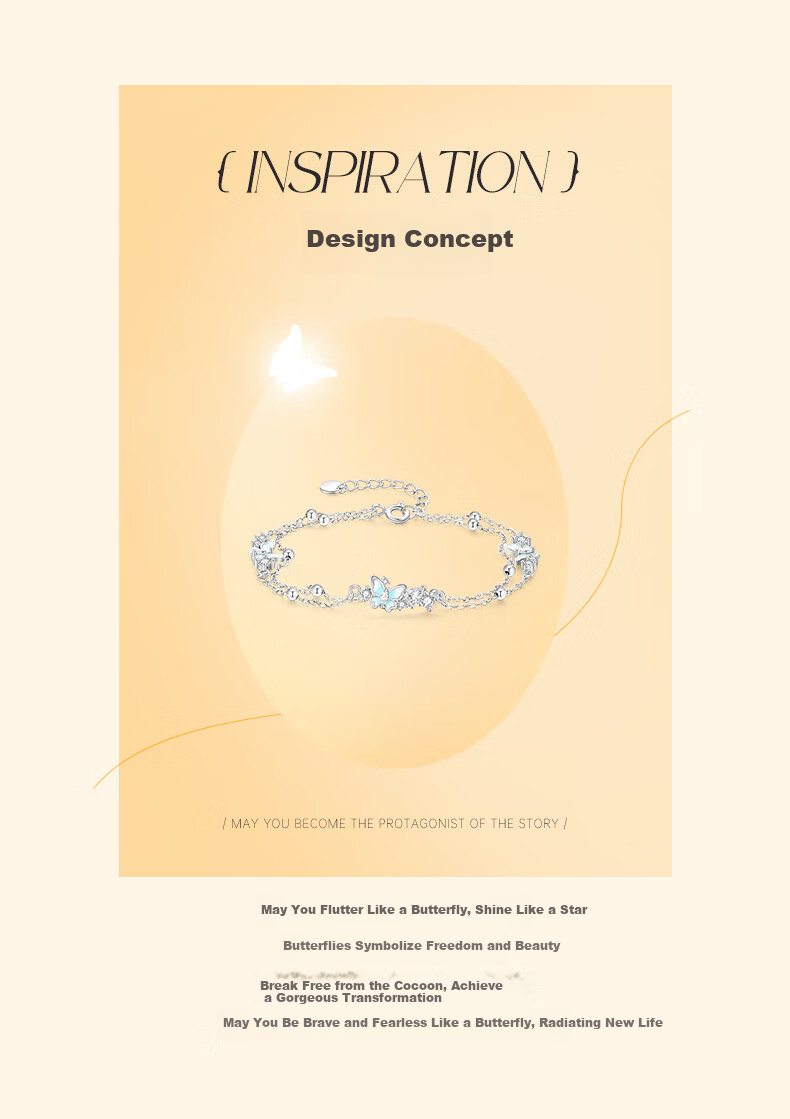 Lao Feng Xiang Silver Bracelet for Women 2026 New Butterfly Luminous Stackable Jewelry Birthday Anniversary Gift for Girlfriend Wife 3