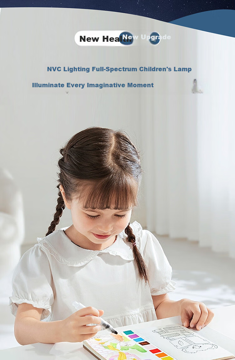 NVC LED Smart Eye-Protection Bedroom Ceiling Light, Children's Room Full-Spectrum High Color Rendering 2025 Cream Planet 4