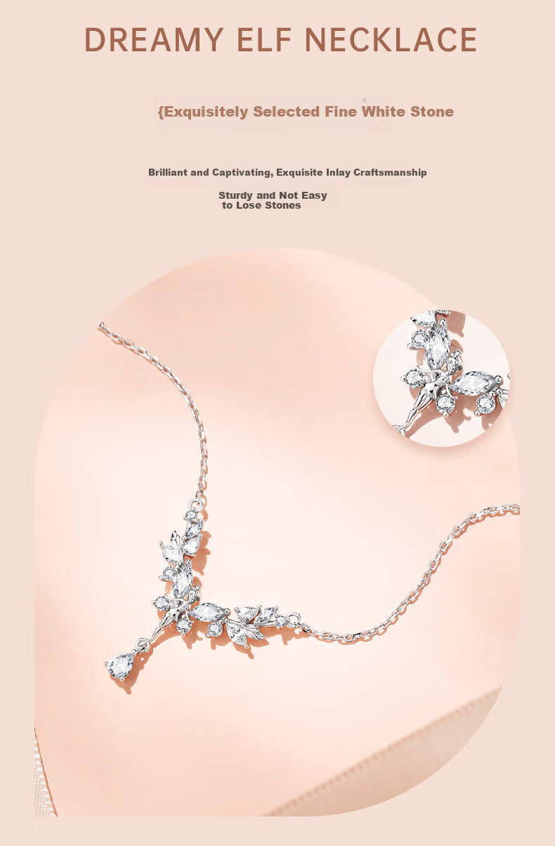 Disney Women's Necklace Luxury Niche High-End Birthday Gift Tassel Peace for Girlfriend 2