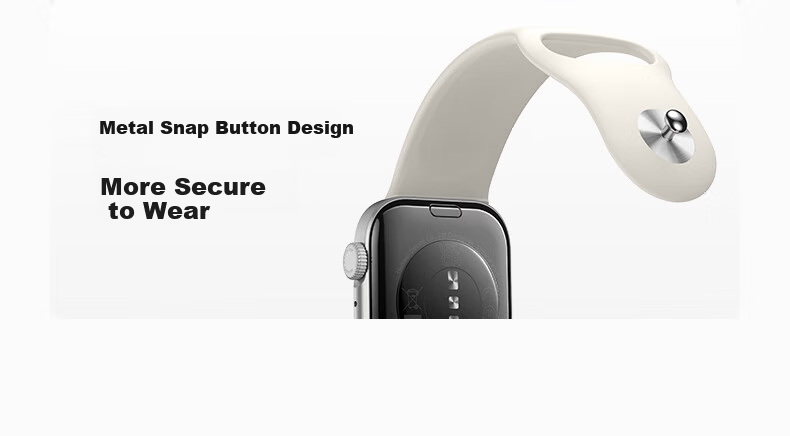 W&P Huawei Fit5 Sport Silicone Watch Band for Huawei Watch Fit5/4/3/4Pro 2025 New Breathable Liquid Silicone Pin Buckle Strap - Dynamic White 13