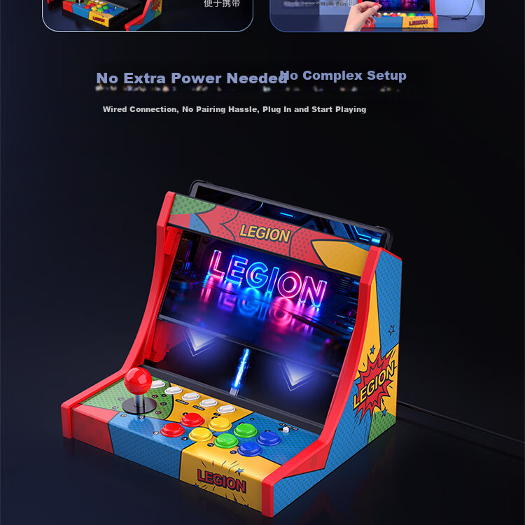 Lenovo Legion Y700 4th/5th Gen Tablet Custom Arcade Base Plug and Play Custom Turbo Function Simultaneous Charging and Playing SNK Collaboration Edition (Metal Slug) 2