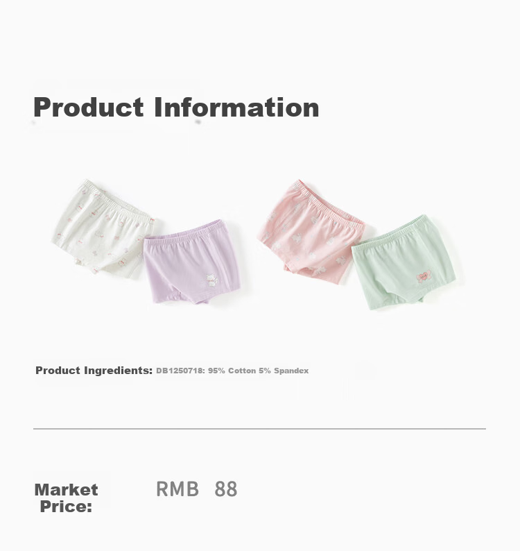 David Bella Girls' Underwear Two-Pack Toddler Baby Shorts Boxer Briefs for Girls 8