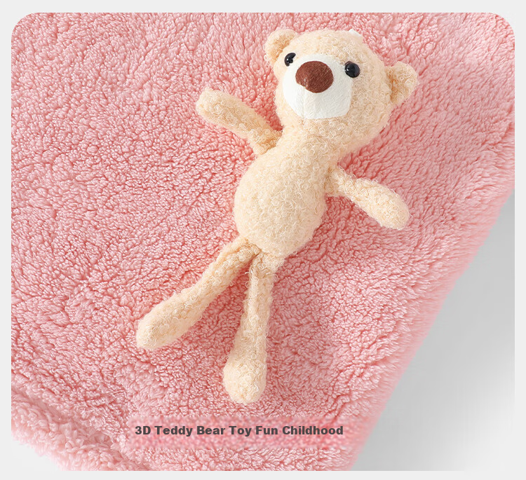 YUZHAOLIN Children's Winter Coral Fleece Pajama Set for Girls, Thickened Warm Homewear with Teddy Bear Design 9