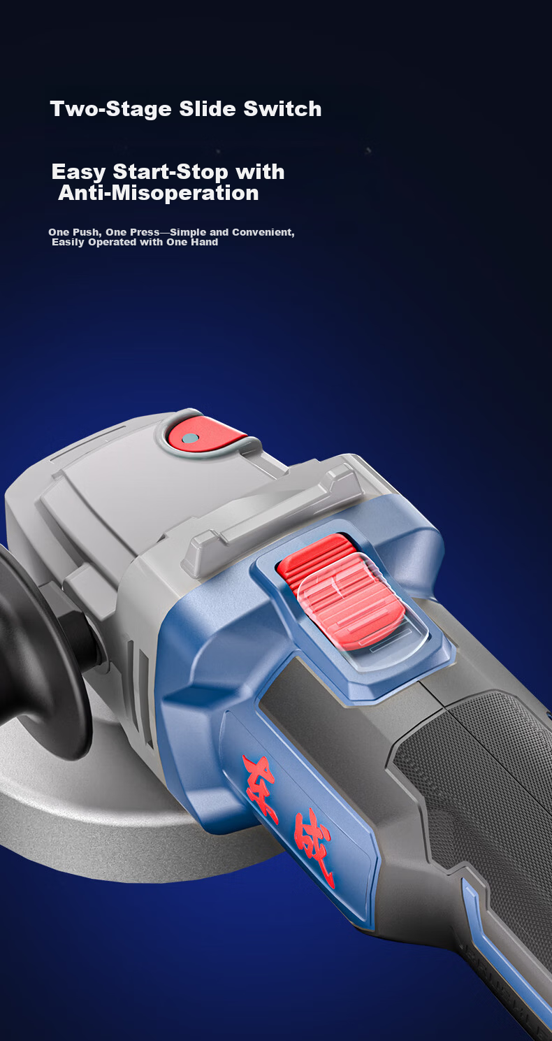 Dongcheng 20V Brushless Cordless Angle Grinder Lithium Battery Cutting Machine 630W Max Power DCSM03-100D 12
