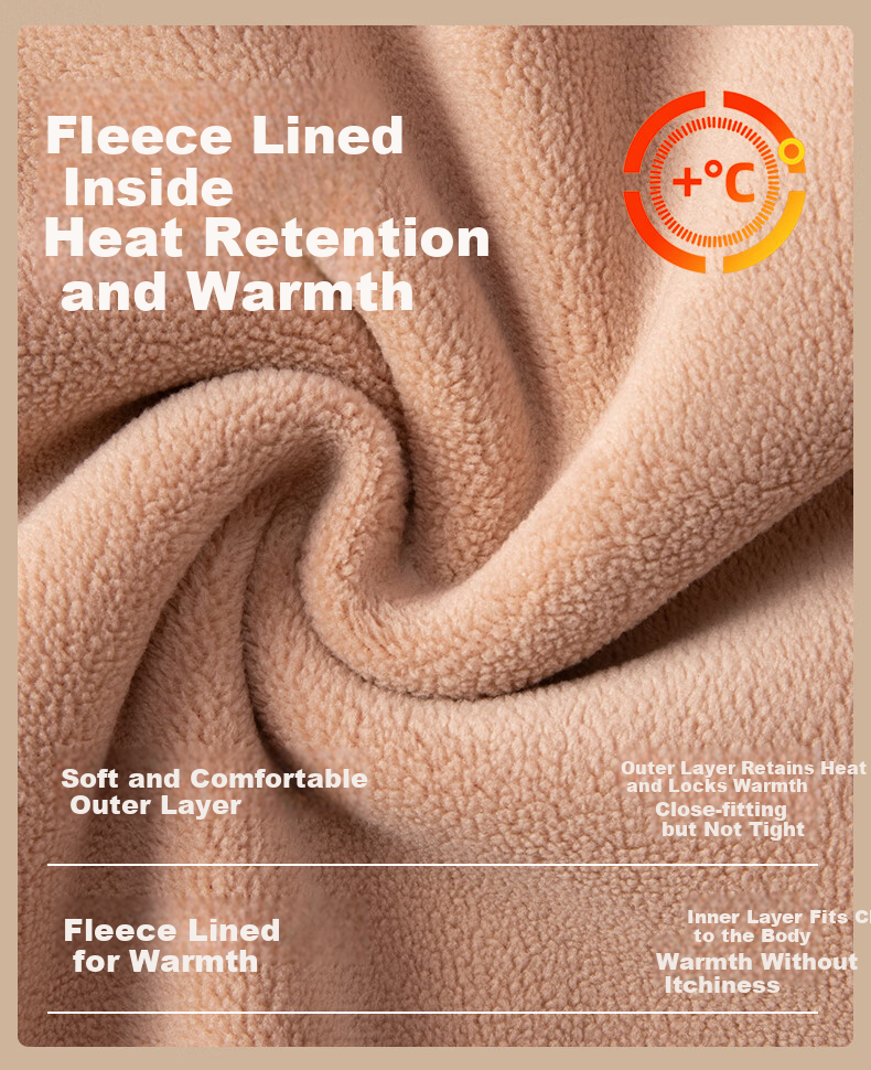 Bandgewoo Fleece-Lined Thickened Thermal Underwear Set for Men, German Velvet Mid-Neck Autumn Shirt and Pants, Middle-Aged and Elderly Heat Retention, Cold Resistant to -40°C 6