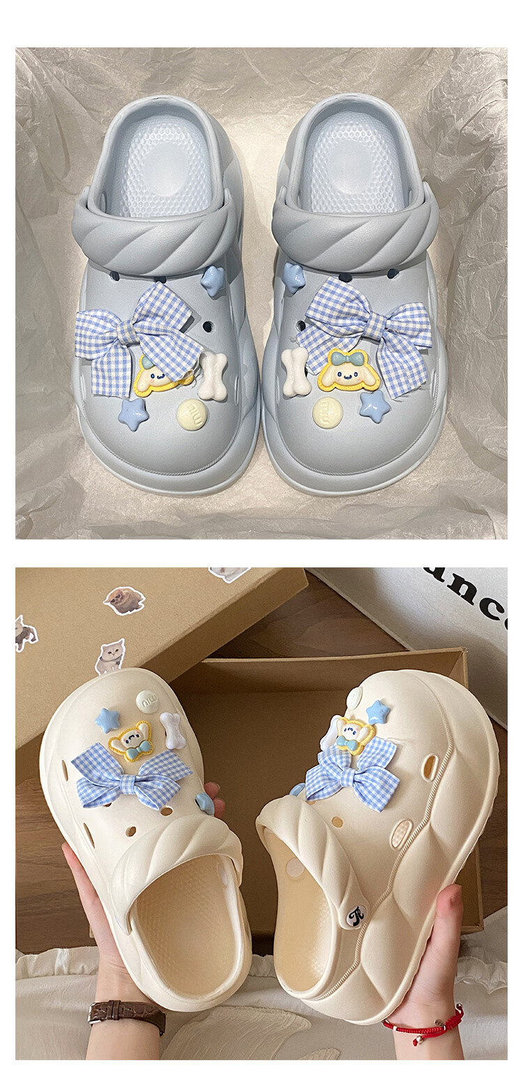 TonLion Women's Sandals 2026 Summer Breathable Hole Shoes Thick Sole Height Increasing Casual Beach Shoes Fashion White Size 40/41 8