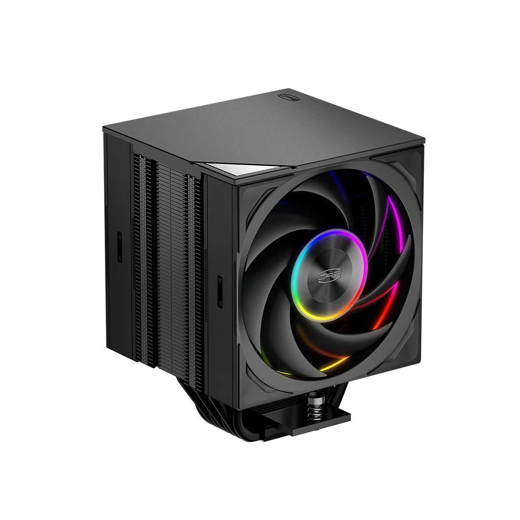 PCCOOLER RZ700D Pro ARGB Black CPU Air Cooler (7 Heat Pipes/Single Tower Dual Fans/Full Aluminum Magnetic Top Cover/Double Ball Bearings)