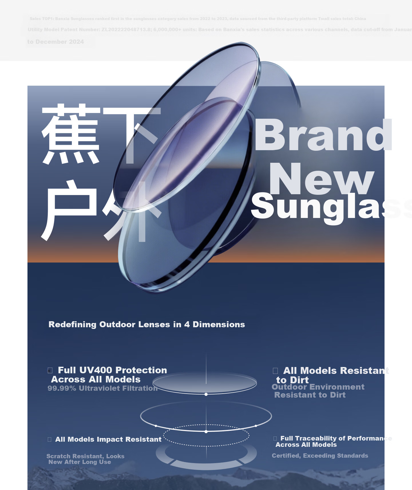 Banana Under Sunglasses Large Square Round Frame Unisex New Driving Outdoor Travel HD Folding Sunglasses FD025 2