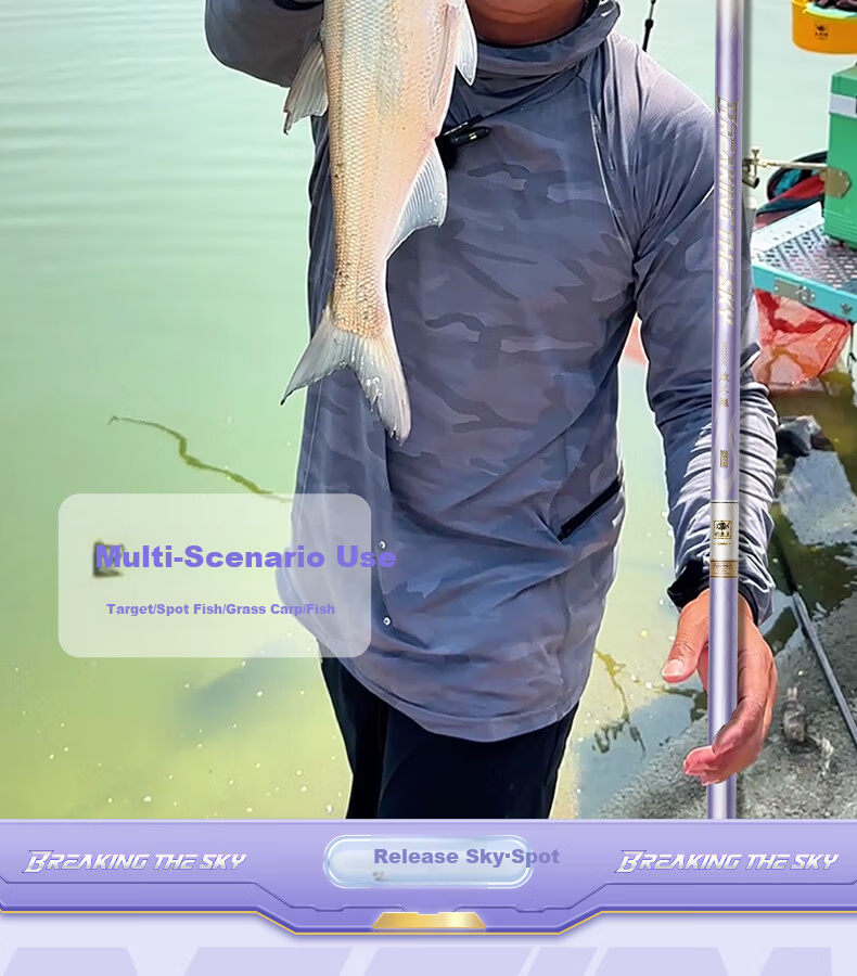 Fishing King Potan Qiaozui Fishing Rod Lightweight Large Whip Special Qiaozui Fishing Rod for Silver Carp, Bighead Carp, and Grass Carp 9m 10