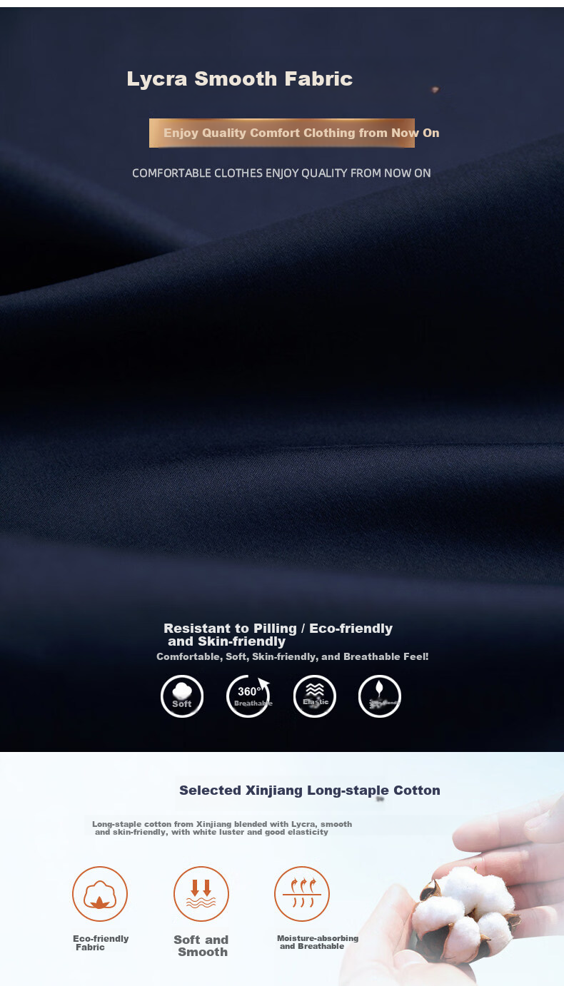 Romon High-End Men's Casual Pants Spring Autumn Loose Straight Business Trousers Middle-Aged Long Pants Royal Blue 28 4