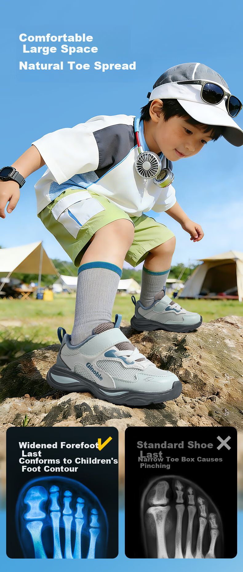 Ginoble Children's Walking Shoes 2026 Summer Italian Series Mesh Shoes for Ages 1-5 GW1882 Peach Pink 9