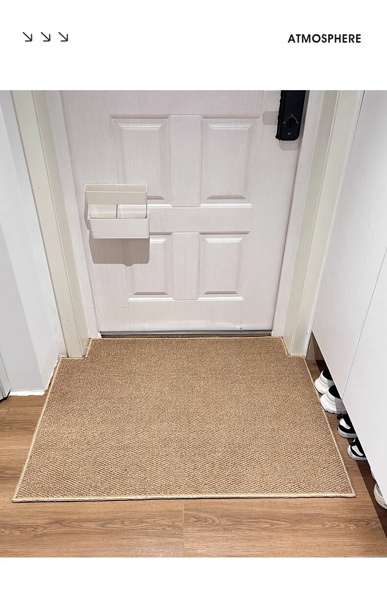 BULULOM Entrance Door Mat Sisal Imitation Carpet Door Mat Foot Mat Camel Yellow - Sisal Imitation - Cotton Back 50*80cm 28