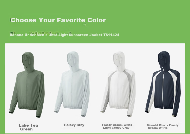 Beneunder Men's Sunscreen Jacket Skin Coat UV Protection Breathable Water-Repellent Outdoor Sports TS114 19