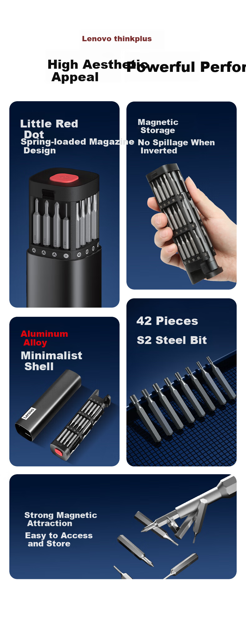 Lenovo 69-in-1 Multifunctional Screwdriver Set Computer Repair Manual Tool Kit Household Maintenance Hardware Tools 2