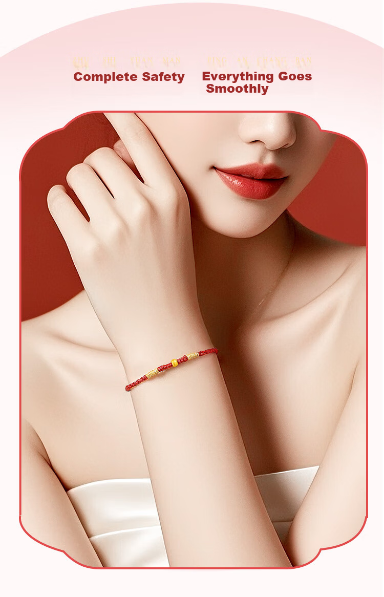 ALLOVE Year of the Horse 2026 Zodiac Silver Red String Bracelet for Women Birthday Gift for Girlfriend Wife 3