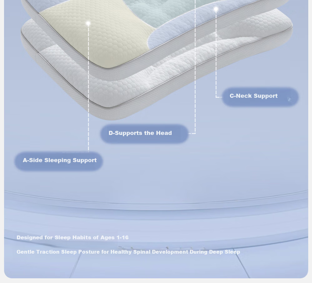 Betis Children's Pillowcase 1-3 Years Neck Support Baby Growth Pillow Four Seasons Universal H1 Fun Duck Pillowcase 10