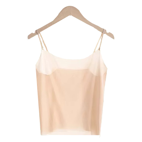 MiiOW Ultra-Thin Ice Silk Camisole Tank Top for Women, Foundation Liquid Lingerie Inner Wear Undershirt Anti-Exposure Backless 2026 New Product